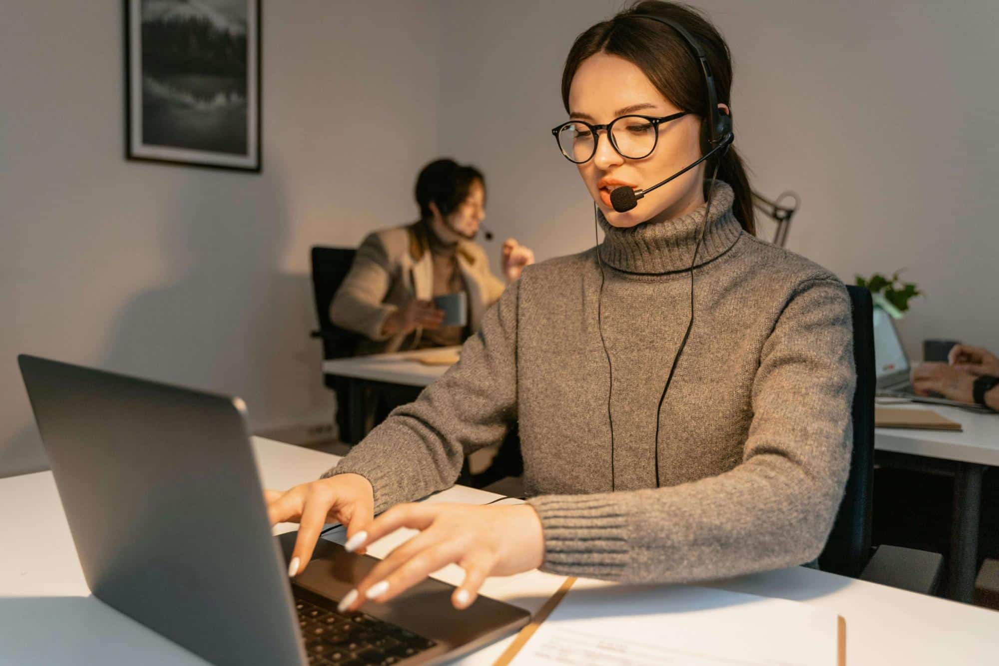 A team member on a donor call